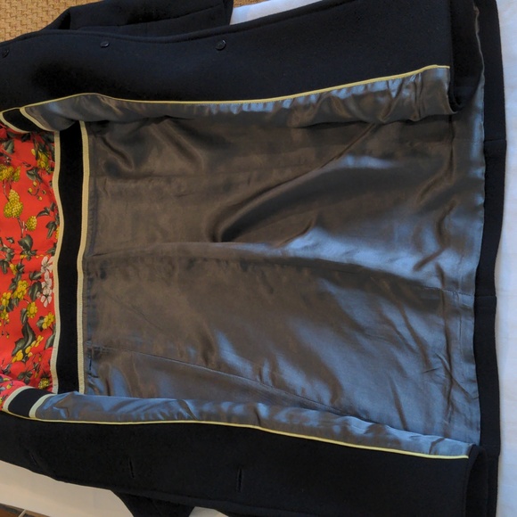 J.Crew Black Italian Wool Double Cloth Lady Day Coat Sz 2 - Picture 9 of 13